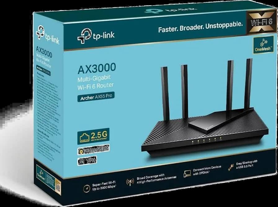 tp-link Dual-Band AX55 WiFi 6 Router