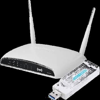 Edimax AC1200 Wireless Concurrent Dual-Band Gigabit Router + AC1200 Wireless Dual-Band USB Adapter