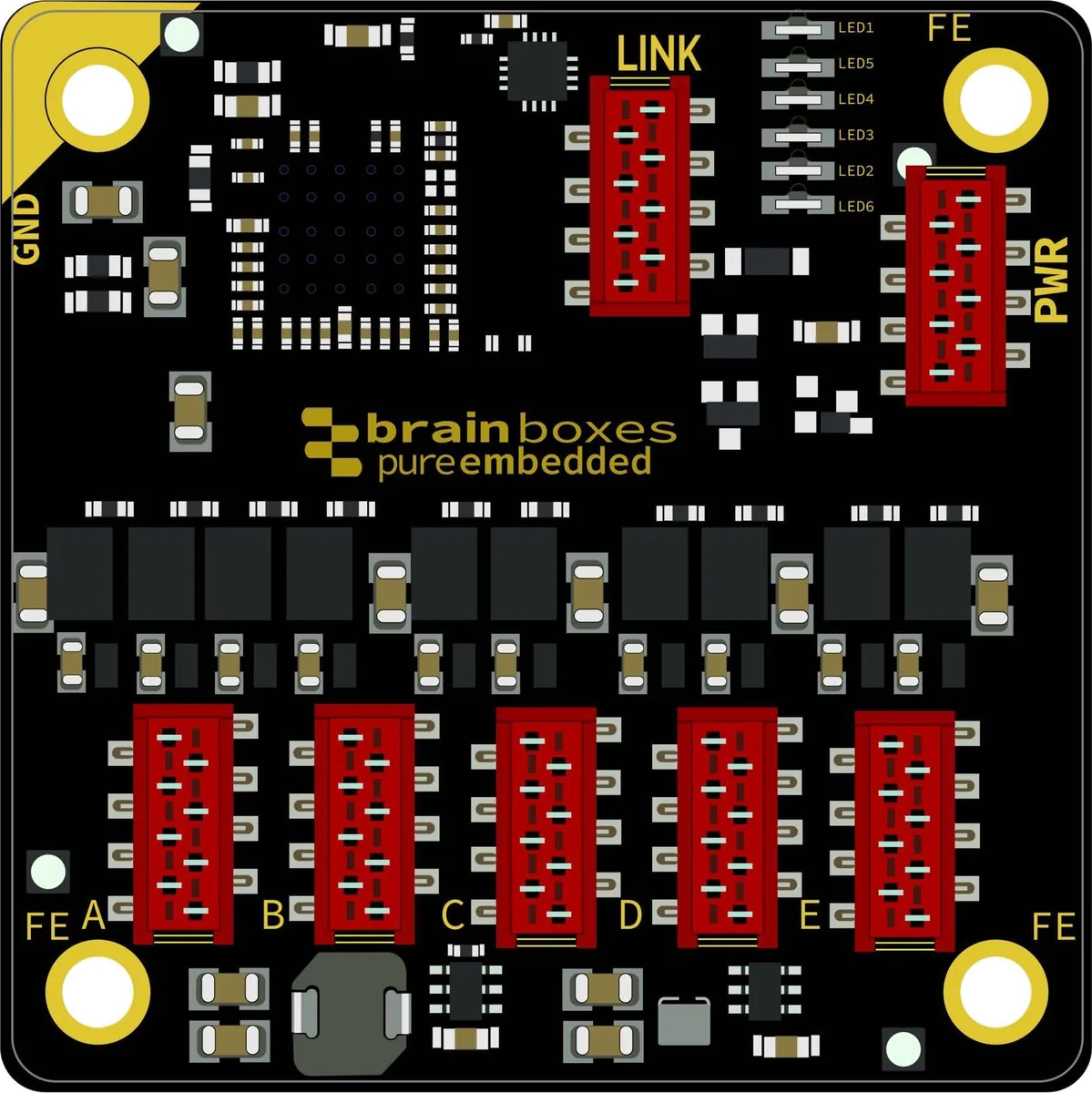 Brainboxes Industrial Embeddable Ethernet 5 Port Switch
