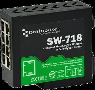 Brainboxes Industrial Embeddable Ethernet 8 Port Switch