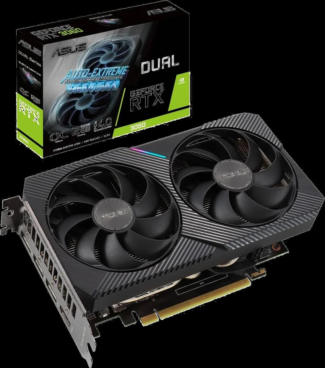 ASUS NVIDIA GeForce RTX 3060 DUAL OC V2 12G Ampere Graphics Card