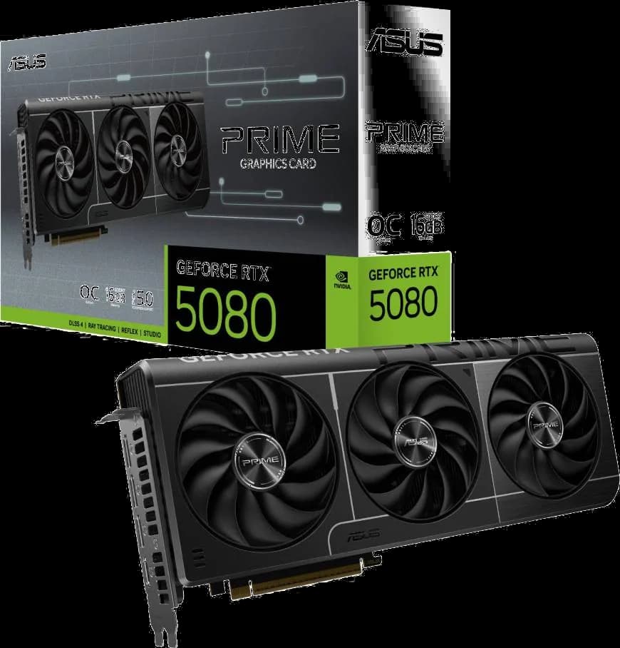 ASUS PRIME NVIDIA GeForce RTX 5080 16GB OC Blackwell Graphics Card