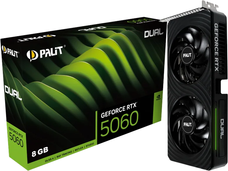 Palit NVIDIA GeForce RTX 5060 DUAL 8GB Blackwell Graphics Card