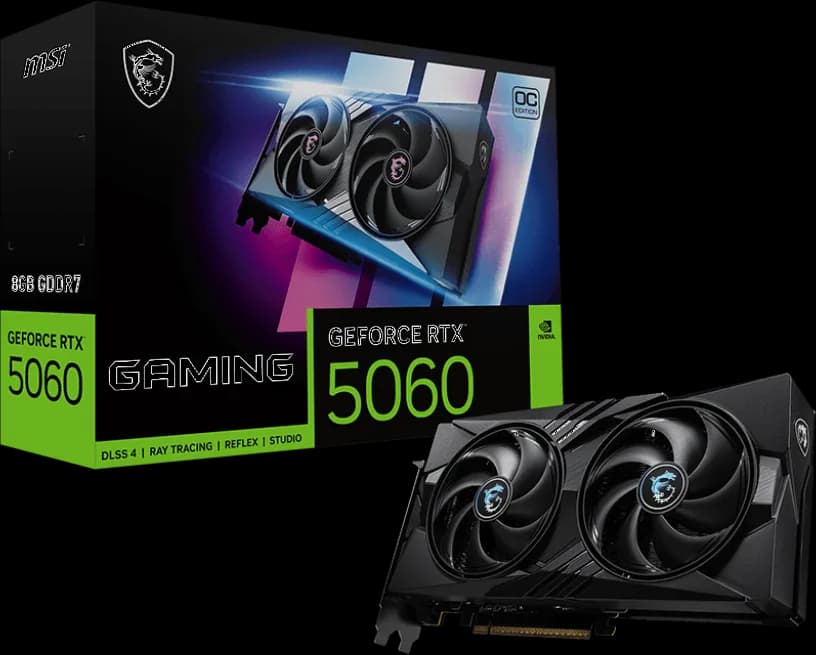 MSI NVIDIA GeForce RTX 5060 8GB VENTUS 2X OC Blackwell Graphics Card