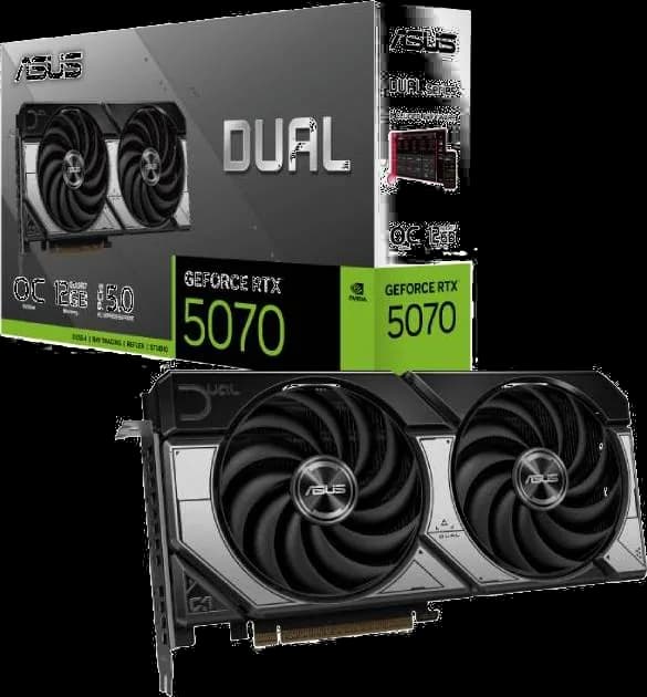 ASUS DUAL NVIDIA GeForce RTX 5070 OC 12GB Blackwell Graphics Card