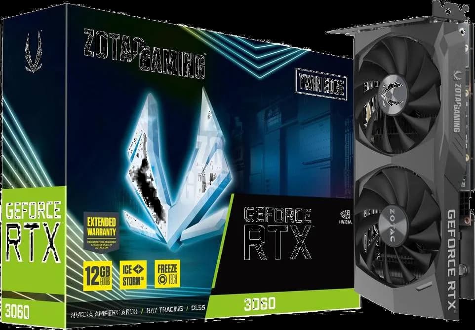 ZOTAC GAMING NVIDIA GeForce RTX 3060 12GB TWIN EDGE Ampere Graphics Card